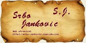 Srbo Janković vizit kartica